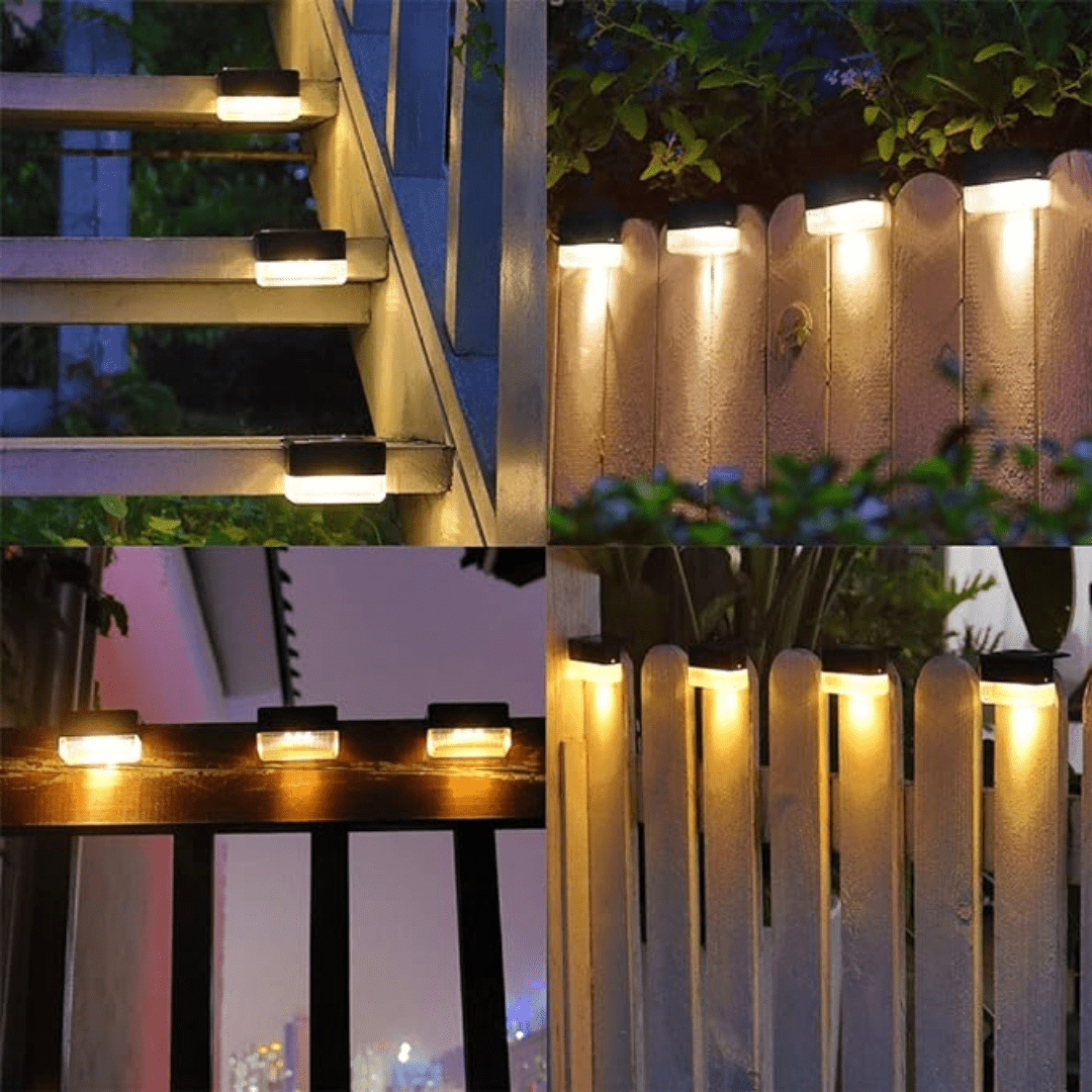 Solar Outdoor Wall Lights Waterproof LED Step Lamps