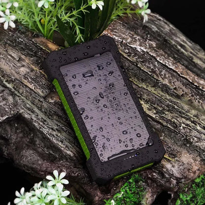 Solar Power Bank 200,000mAh with Solar Panel, USB-C and Wireless Charging, Flashlight & SOS Light