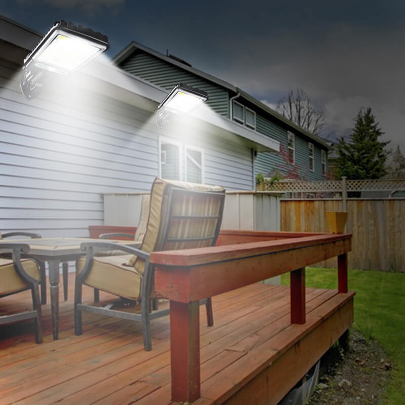 Solar Powered Outdoor Flood Light with Motion Sensor and Remote Control