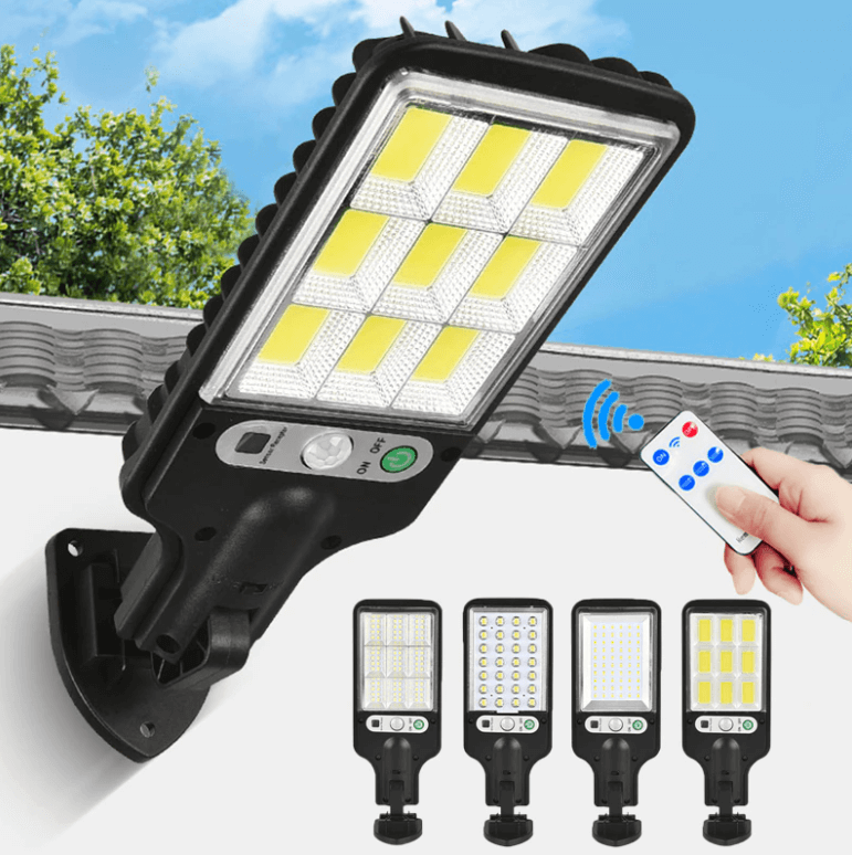 Solar Powered Outdoor Flood Light with Motion Sensor and Remote Control