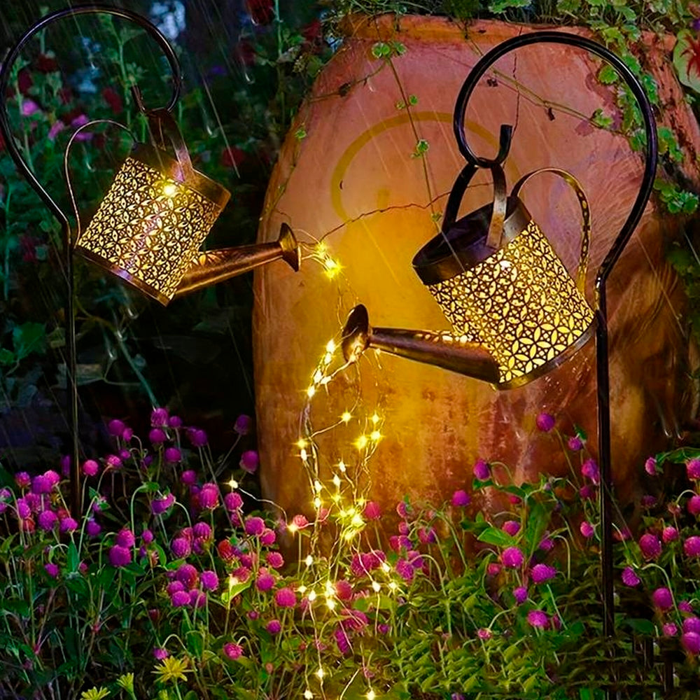 Solar Watering Can LED Garden Lamp – Warm White Outdoor Decoration