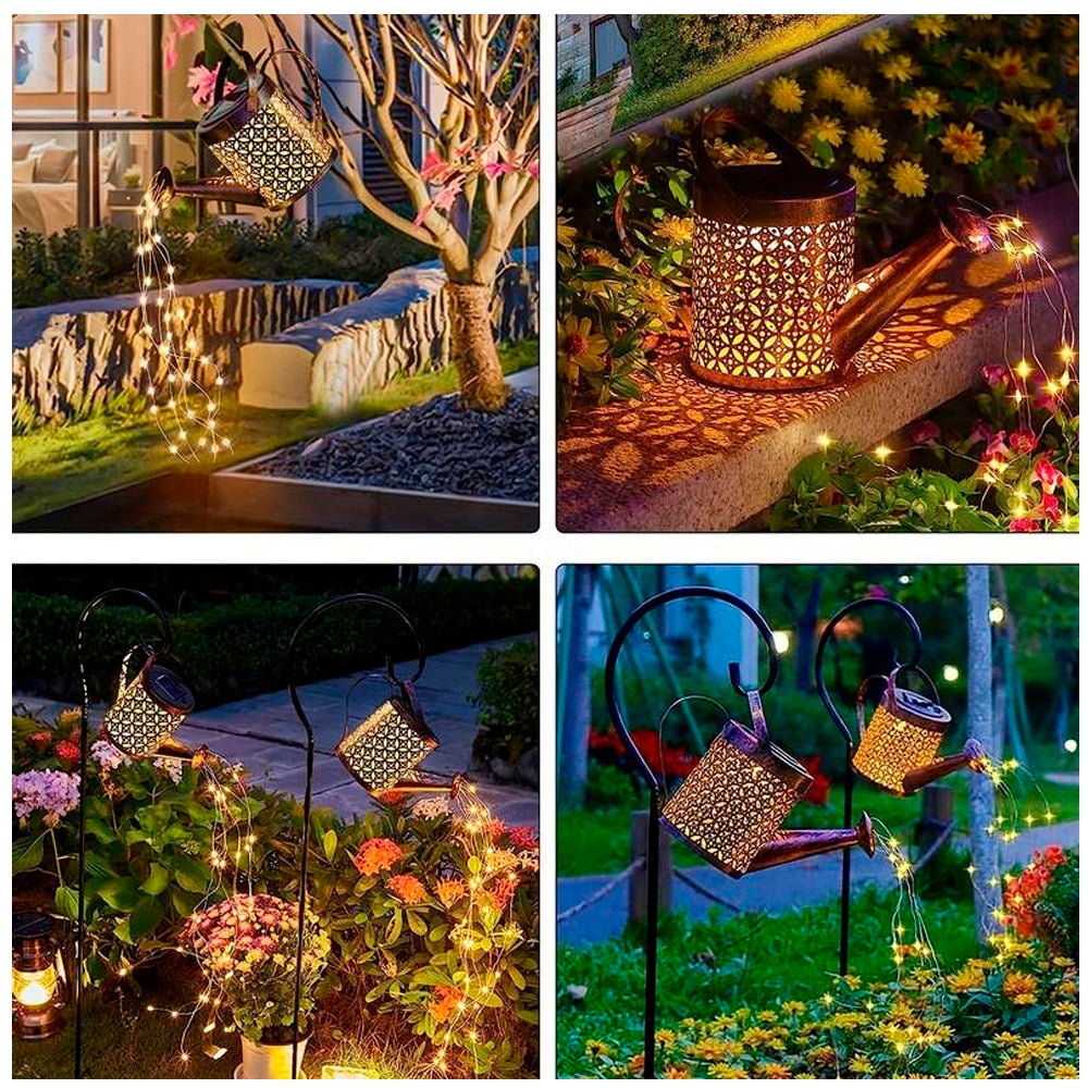 Solar Watering Can LED Garden Lamp – Warm White Outdoor Decoration