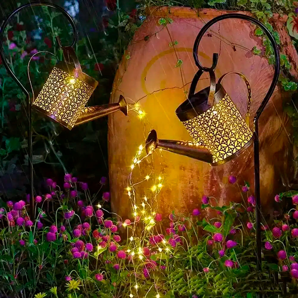 Solar Watering Can LED Garden Lamp – Warm White Outdoor Decoration