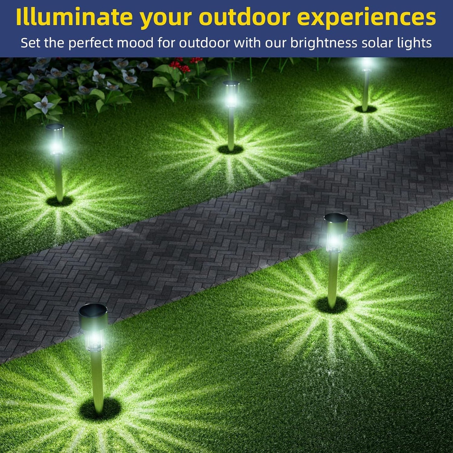 SolarGlow Outdoor Garden Lights Waterproof Solar Powered Pathway Lighting