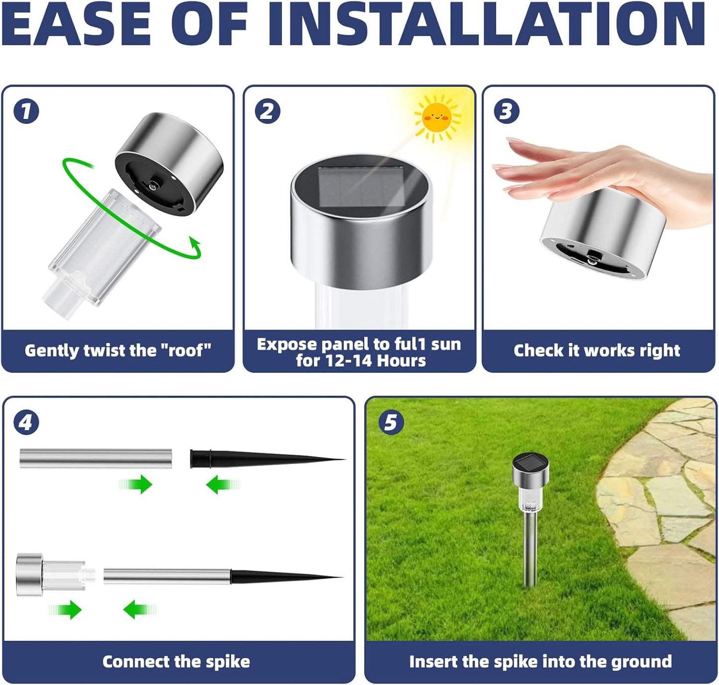 SolarGlow Outdoor Garden Lights Waterproof Solar Powered Pathway Lighting