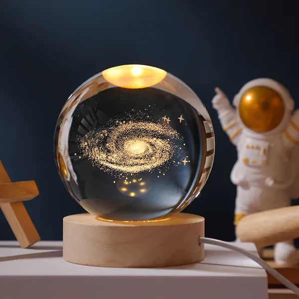 SolarSphere Crystal Solar System LED Light Educational Decorative Display