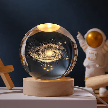 SolarSphere Crystal Solar System LED Light Educational Decorative Display
