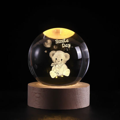 SolarSphere Crystal Solar System LED Light Educational Decorative Display