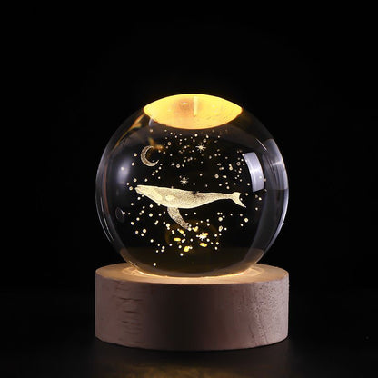 SolarSphere Crystal Solar System LED Light Educational Decorative Display