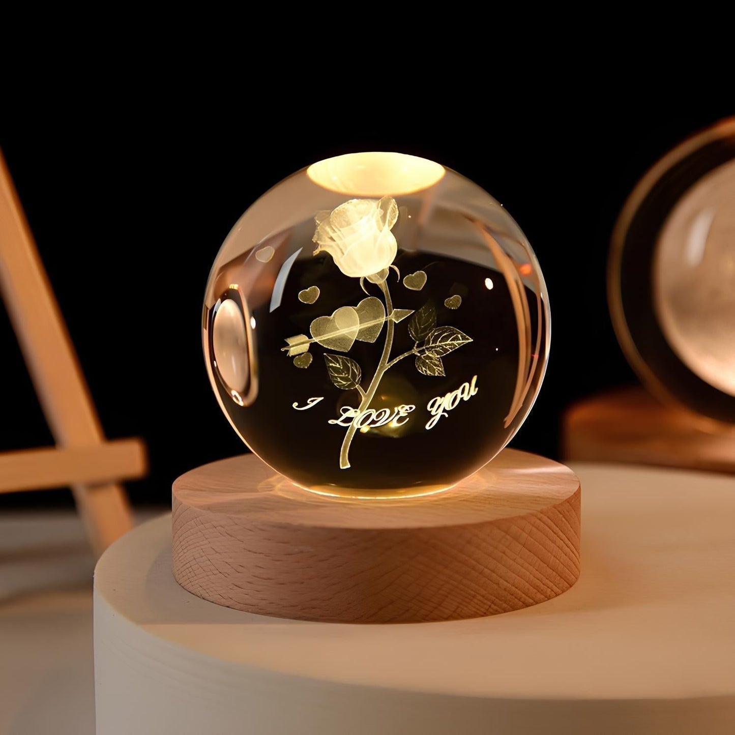 SolarSphere Crystal Solar System LED Light Educational Decorative Display