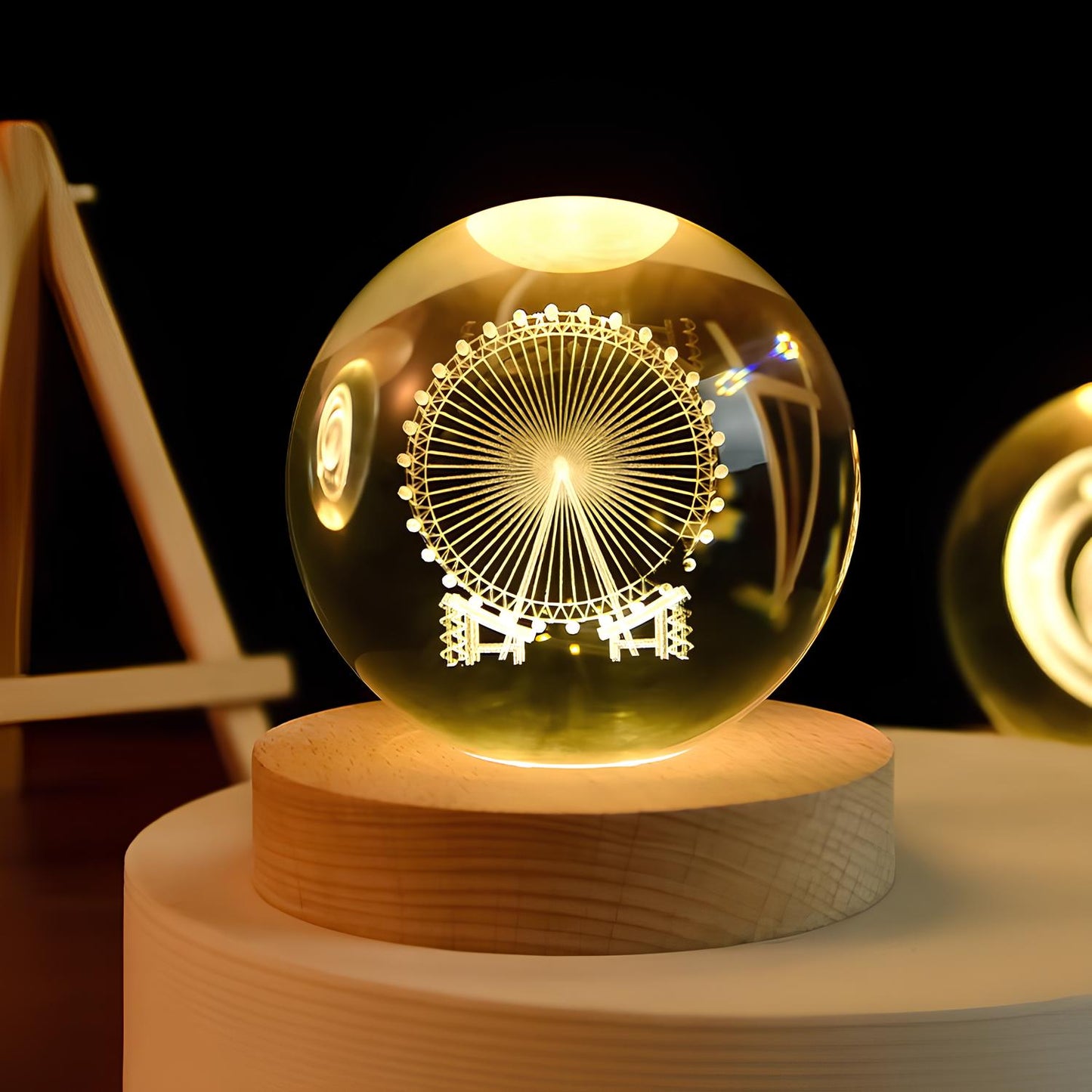 SolarSphere Crystal Solar System LED Light Educational Decorative Display