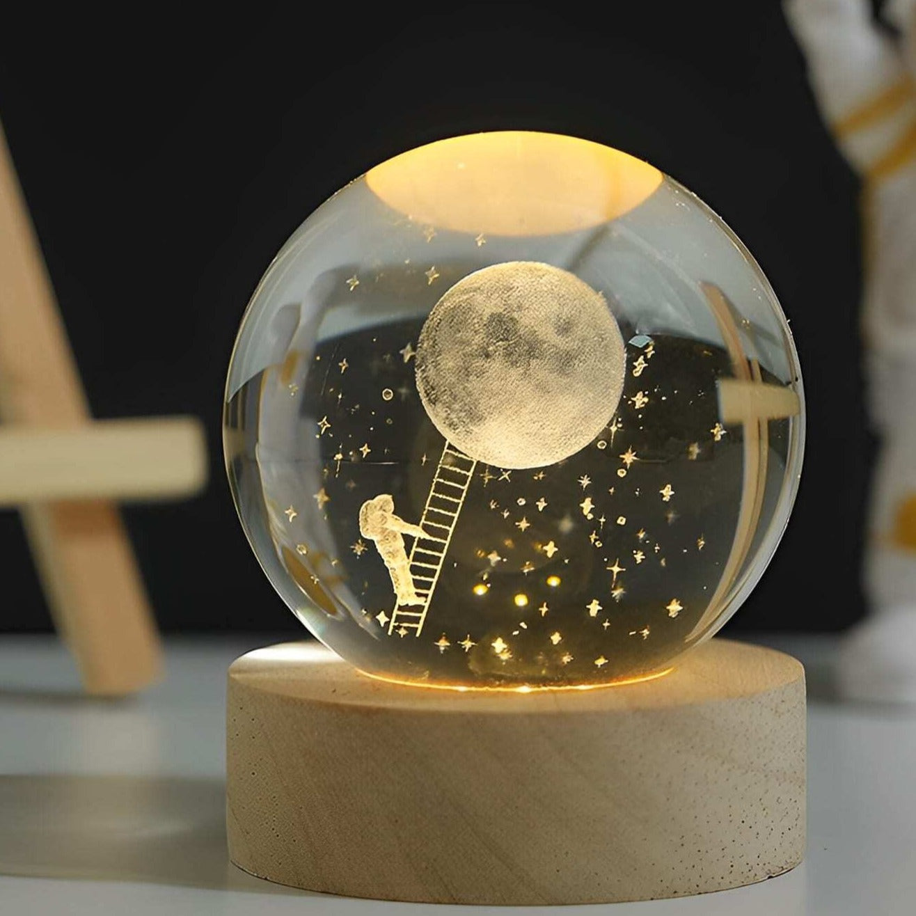 SolarSphere Crystal Solar System LED Light Educational Decorative Display