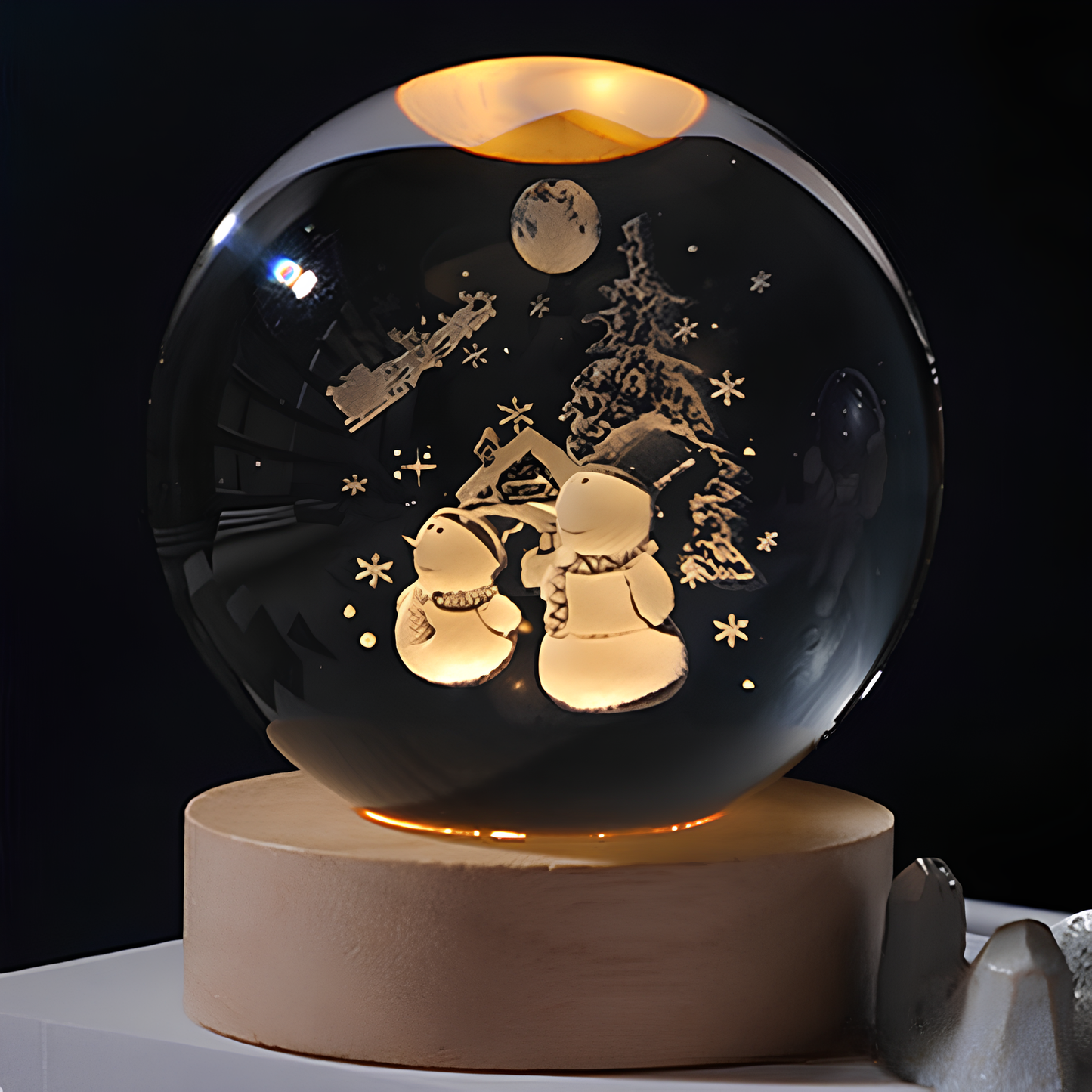 SolarSphere Crystal Solar System LED Light Educational Decorative Display