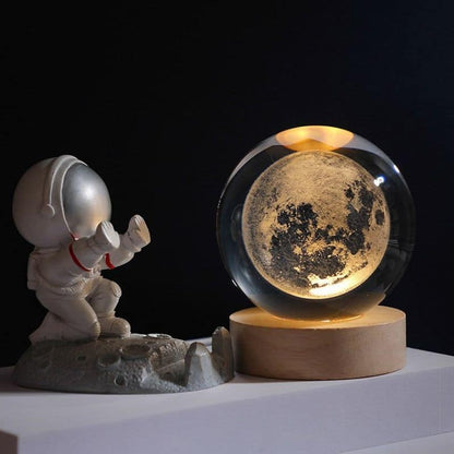 SolarSphere Crystal Solar System LED Light Educational Decorative Display