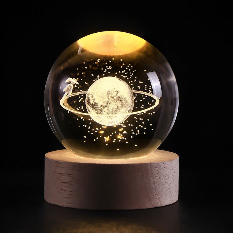 SolarSphere Crystal Solar System LED Light Educational Decorative Display