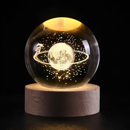 SolarSphere Crystal Solar System LED Light Educational Decorative Display