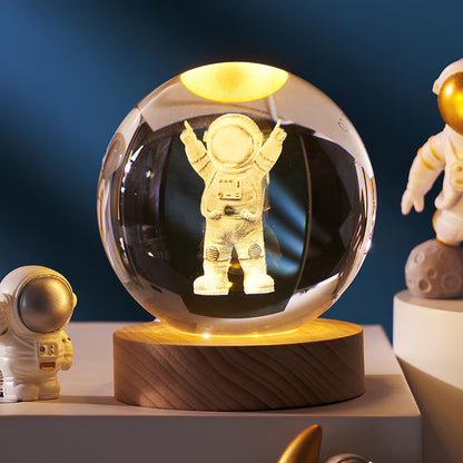 SolarSphere Crystal Solar System LED Light Educational Decorative Display