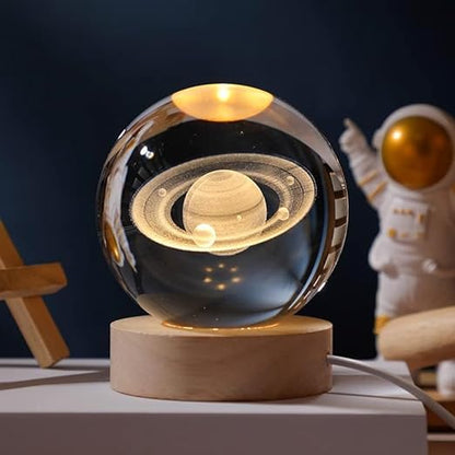 SolarSphere Crystal Solar System LED Light Educational Decorative Display