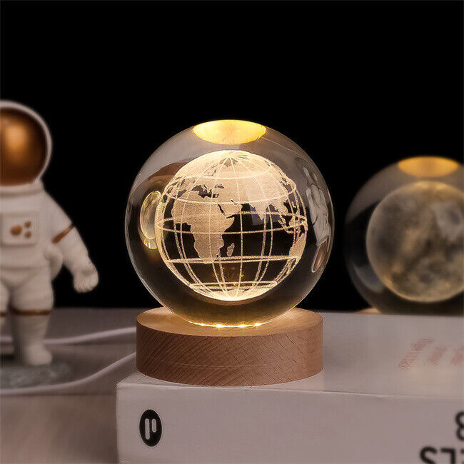 SolarSphere Crystal Solar System LED Light Educational Decorative Display