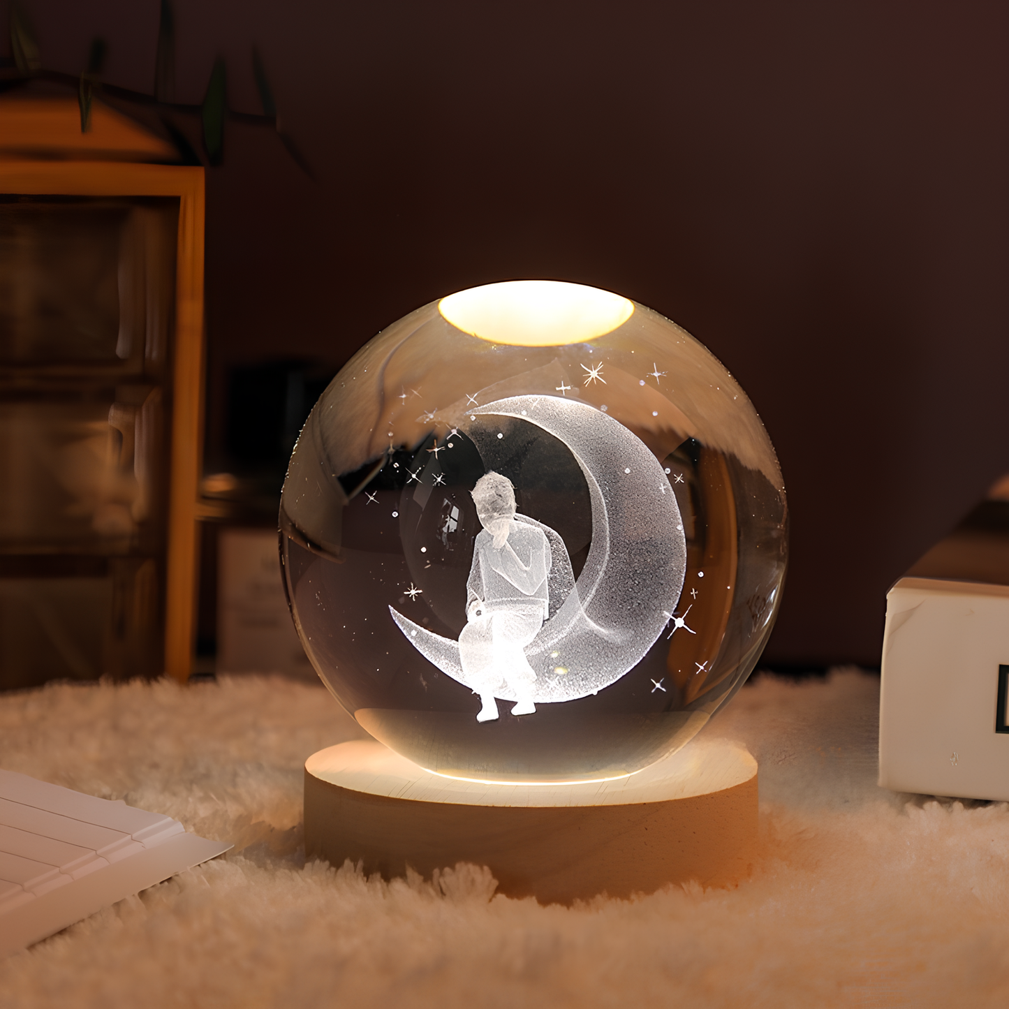 SolarSphere Crystal Solar System LED Light Educational Decorative Display