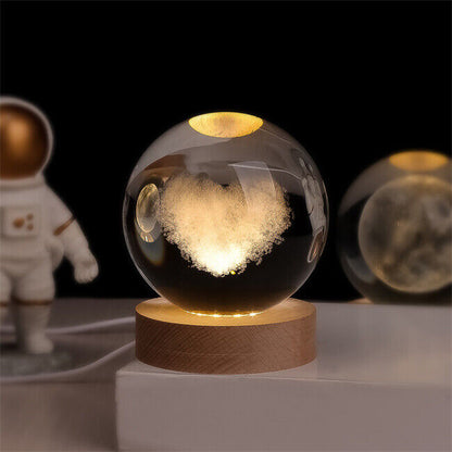 SolarSphere Crystal Solar System LED Light Educational Decorative Display