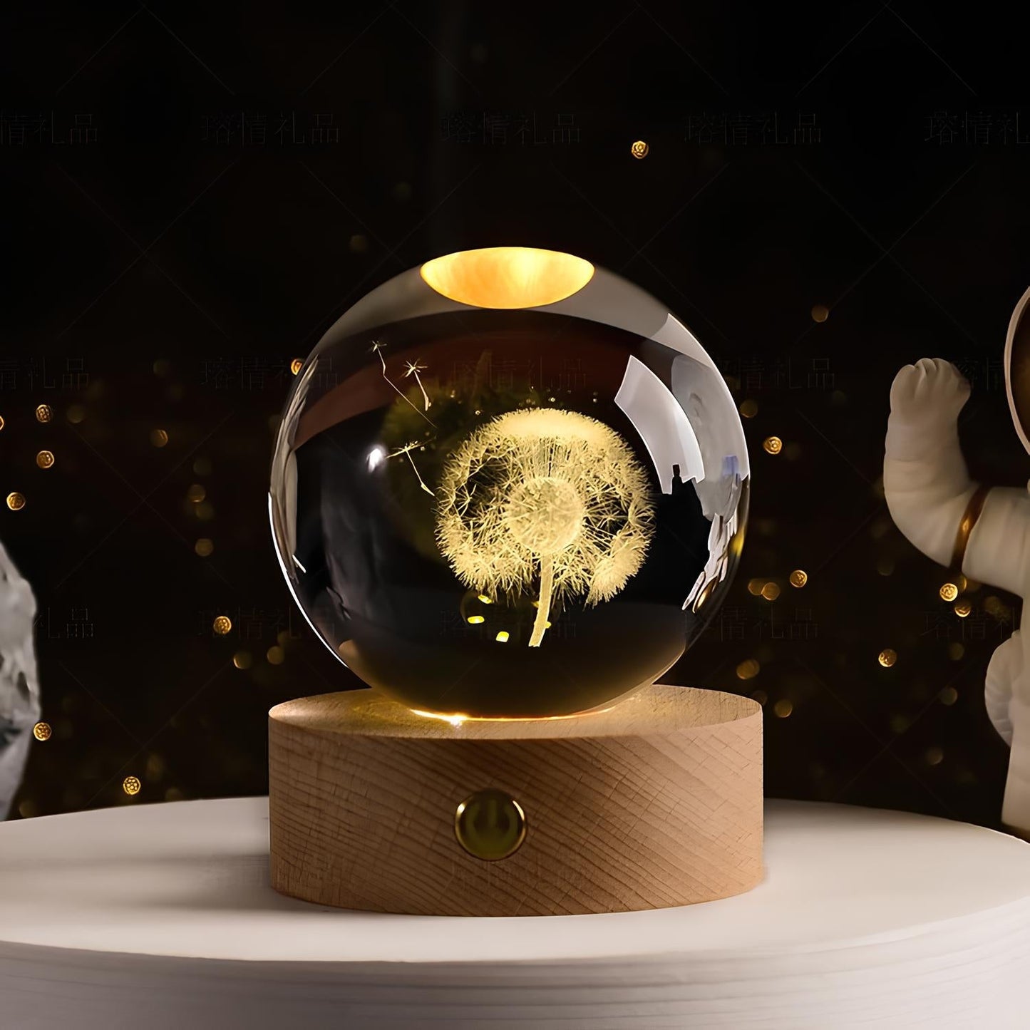 SolarSphere Crystal Solar System LED Light Educational Decorative Display