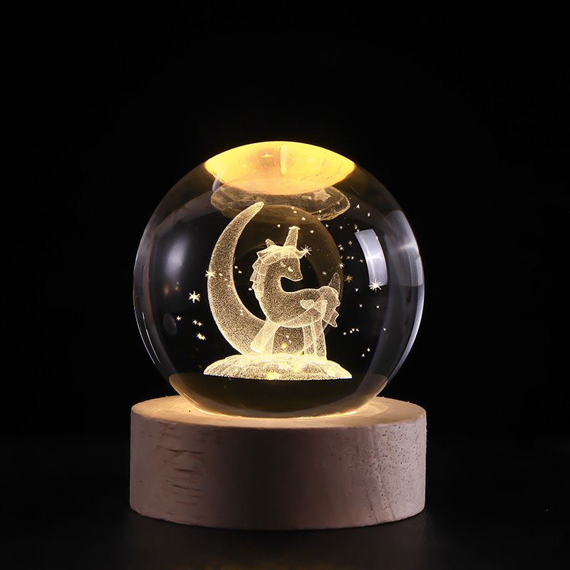 SolarSphere Crystal Solar System LED Light Educational Decorative Display