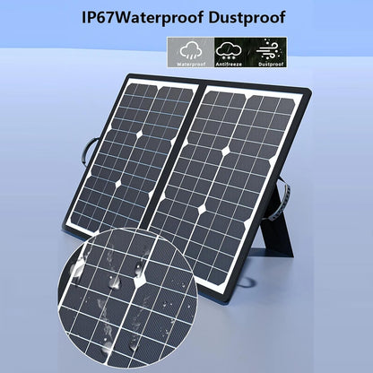 SolaraX Foldable Solar Panel Kit 1000W Portable Power Charger