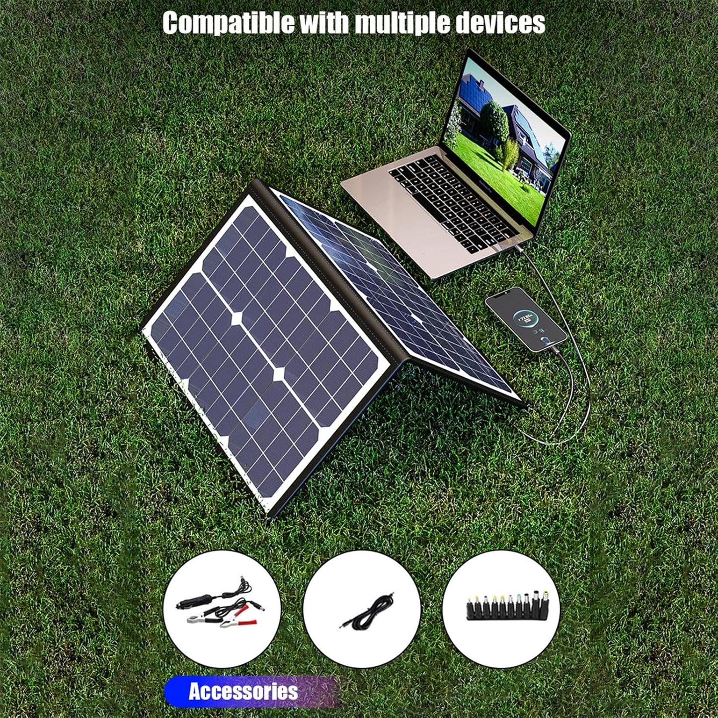 SolaraX Foldable Solar Panel Kit 1000W Portable Power Charger