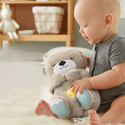 Soothing Otter Plush Toy with Heartbeat, Sounds and Gentle Vibrations