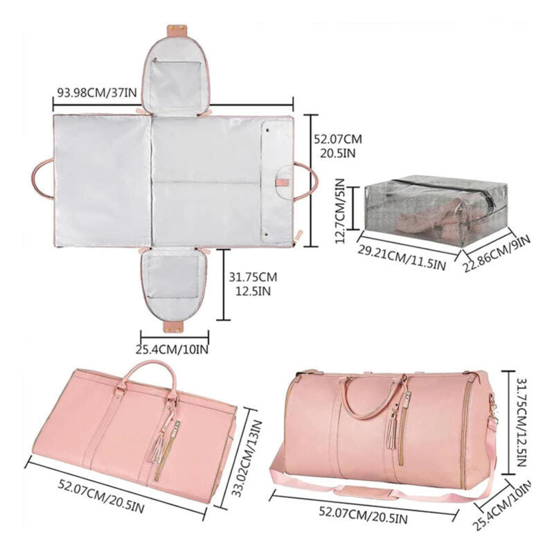 Spacious Rolling Travel Bag with Wheels and Organised Compartments