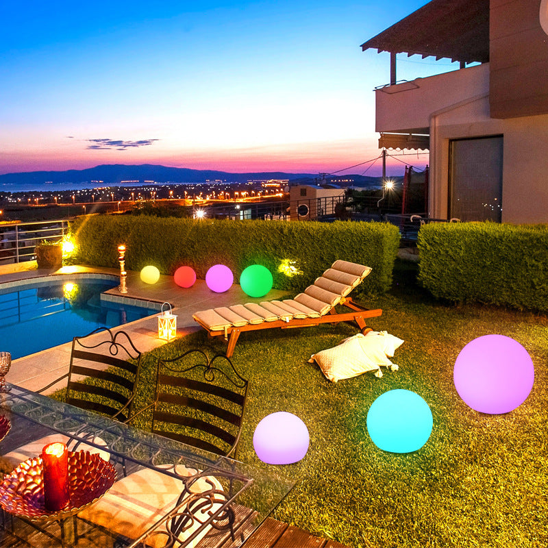 Solar Globe Outdoor Light with Warm LED Glow for Garden Patio and Pathway