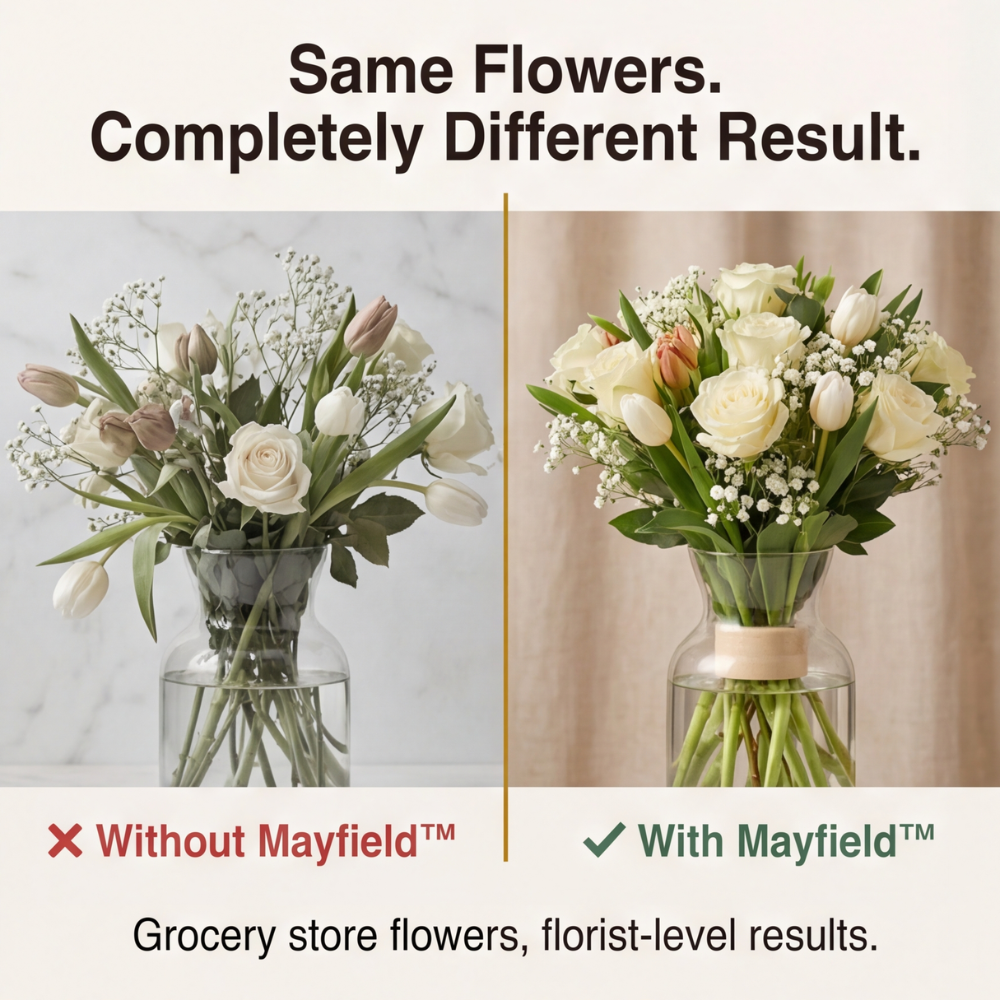 Spiral Flower Arranger for Fresh and Artificial Stems, Reusable Vase Bouquet Holder