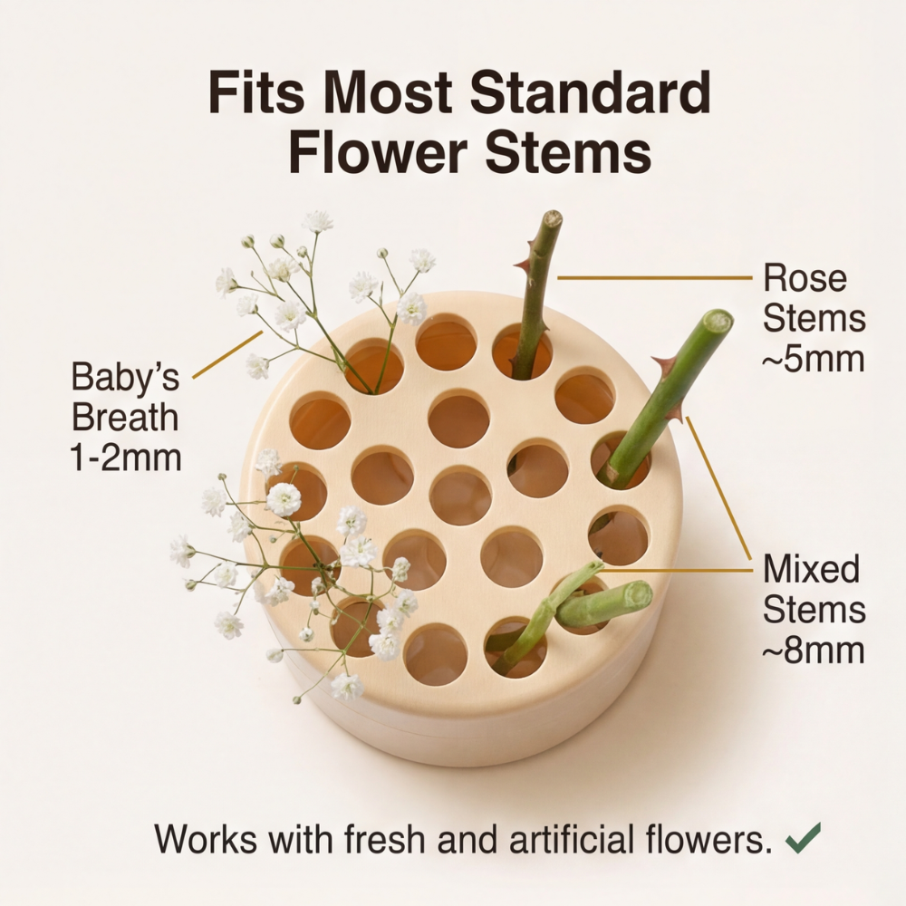 Spiral Flower Arranger for Fresh and Artificial Stems, Reusable Vase Bouquet Holder