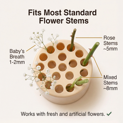 Spiral Flower Arranger for Fresh and Artificial Stems, Reusable Vase Bouquet Holder