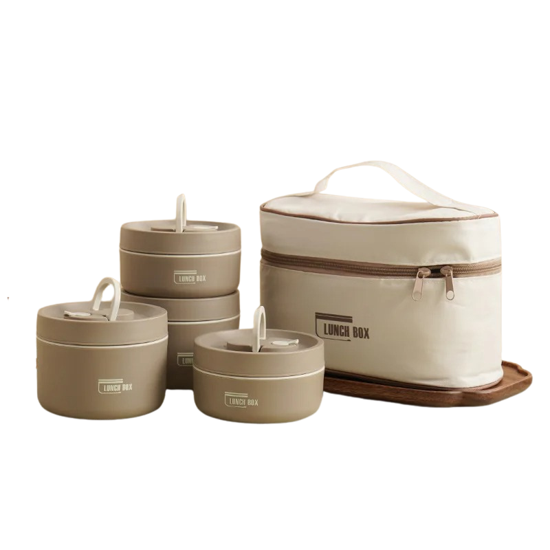 Stackable Stainless Steel Insulated Lunch Box Set with Leakproof Seals