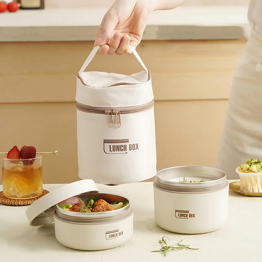 Stackable Stainless Steel Insulated Lunch Box Set with Leakproof Seals