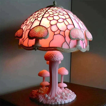 Stained Glass Art Table Lamp Elegant Decorative Light