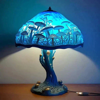 Stained Glass Art Table Lamp Elegant Decorative Light