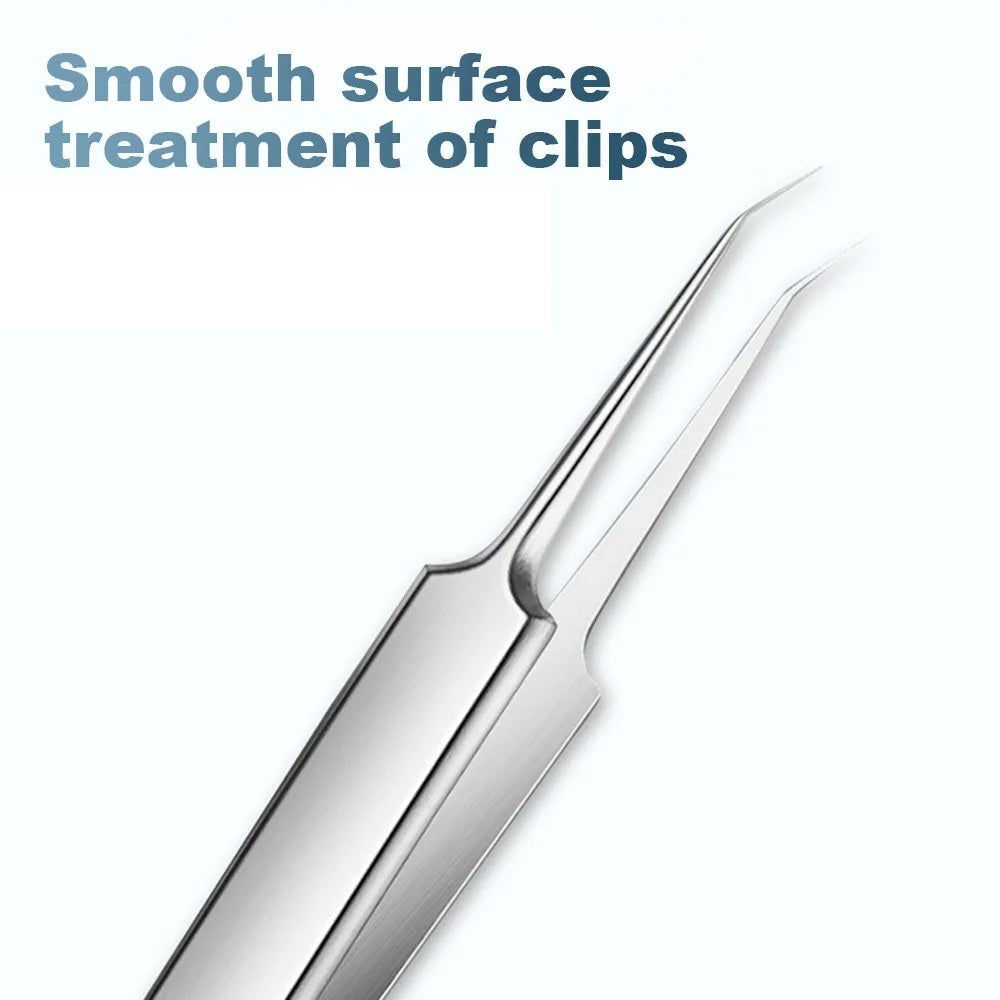 Stainless Steel Blackhead Extractor Tool Set with Ergonomic Grip