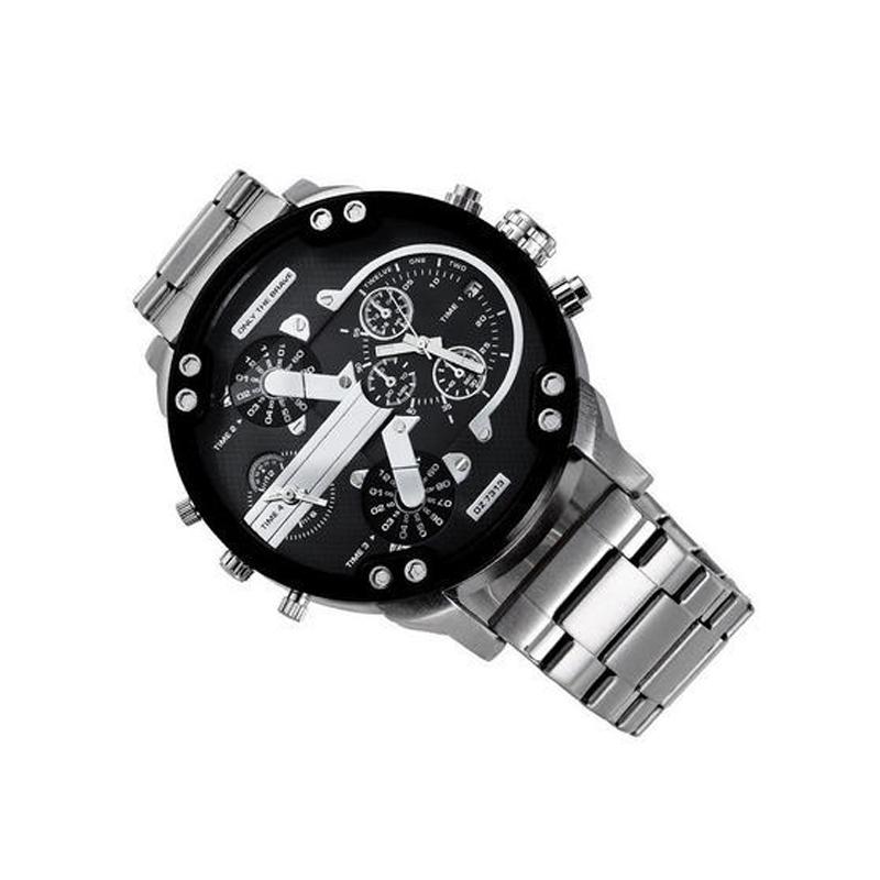 Stainless Steel Chronograph Quartz Watch Elegant Men’s Luxury Timepiece