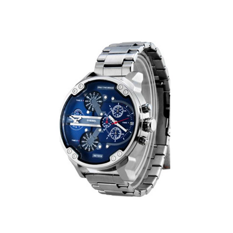 Stainless Steel Chronograph Quartz Watch Elegant Men’s Luxury Timepiece