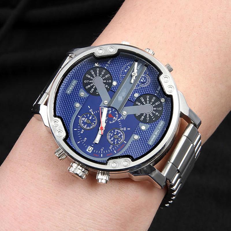 Stainless Steel Chronograph Quartz Watch Elegant Men’s Luxury Timepiece