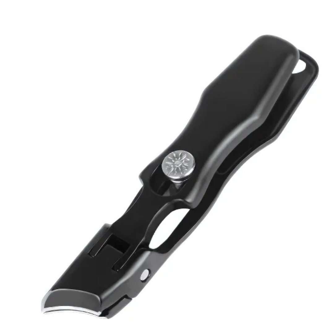 Stainless Steel Nail Clippers with Wide Jaw, Nail Catcher and Portable Design