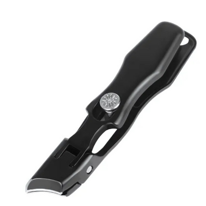 Stainless Steel Nail Clippers with Wide Jaw, Nail Catcher and Portable Design
