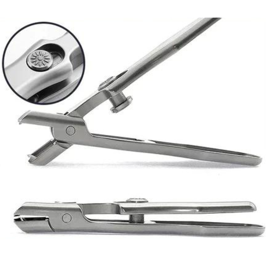Stainless Steel Nail Clippers with Wide Jaw, Nail Catcher and Portable Design