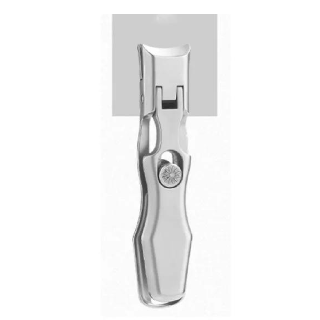 Stainless Steel Nail Clippers with Wide Jaw, Nail Catcher and Portable Design