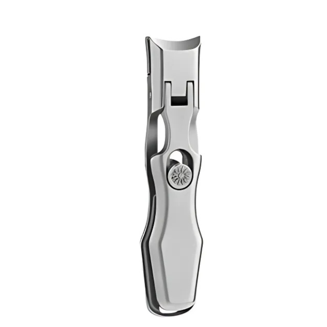 Stainless Steel Nail Clippers with Wide Jaw, Nail Catcher and Portable Design