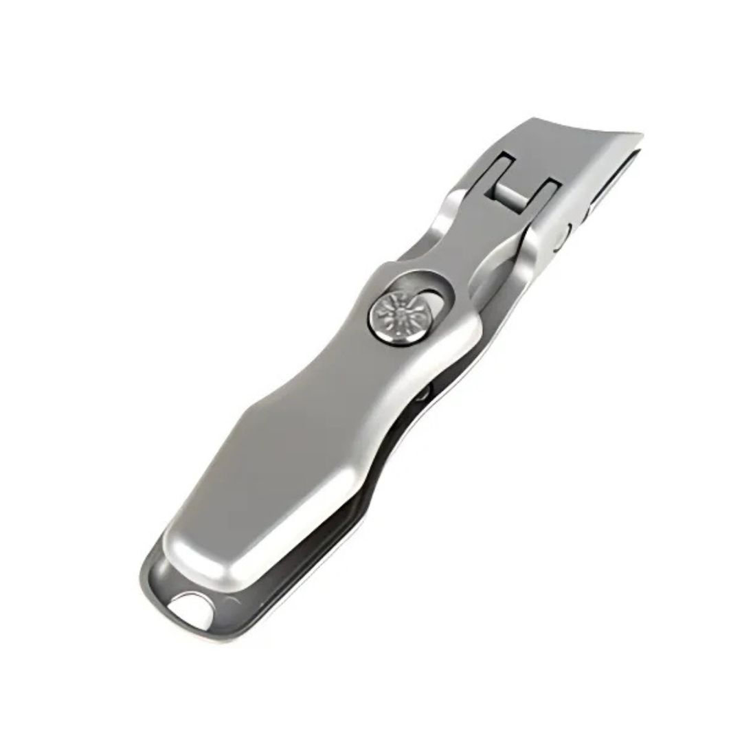 Stainless Steel Nail Clippers with Wide Jaw, Nail Catcher and Portable Design