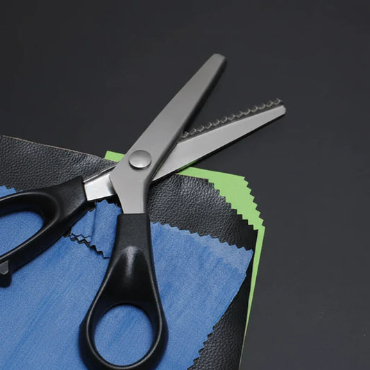 Stainless Steel Pinking Shears Fabric Scissors Sewing Craft Zigzag Cutter